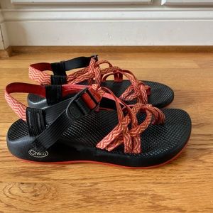Women’s orange double strap Chacos
